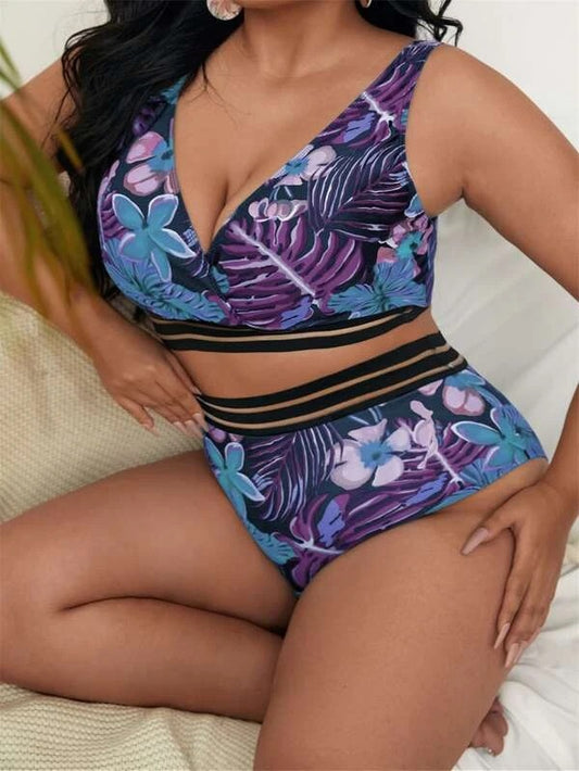 2023 Women's Plus Size High Waist Bikini Swimwear