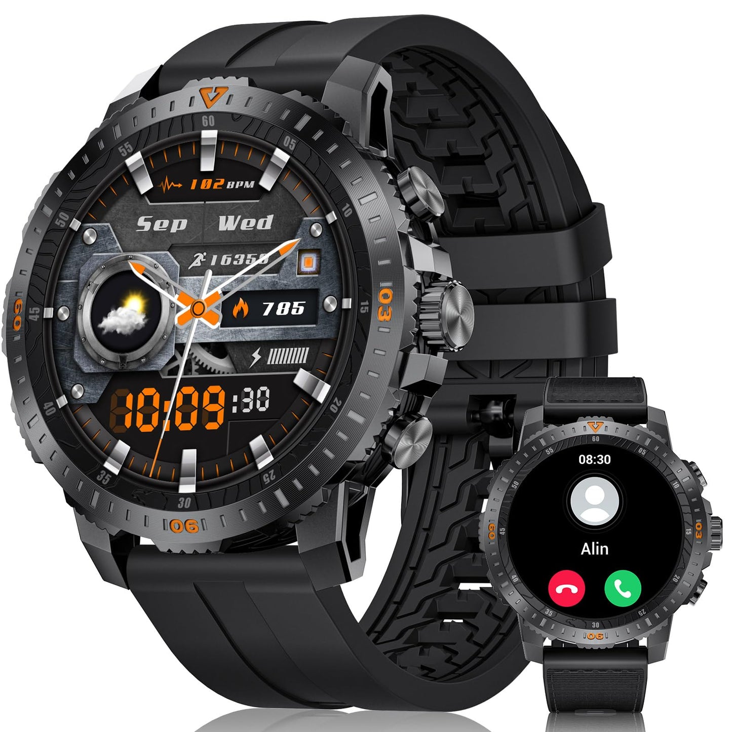 Tactical AMOLED Smartwatch - 5ATM & 120 Sports Modes