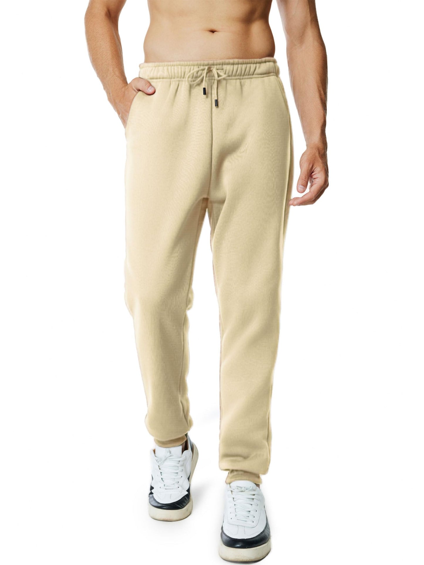 Menoio Mens Fleece Joggers with Pockets