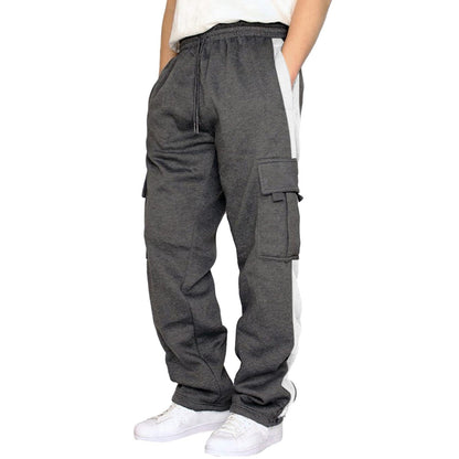 Men's Premium Wide Leg Fleece Joggers XL Dark Gray