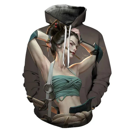 3D Printed Men's Oversized Hoodie Pullover (4XL)
