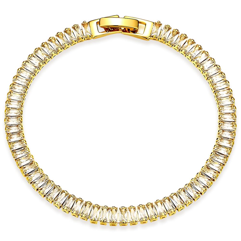 GleamGlimmer 18K Gold Plated Tennis Bracelet