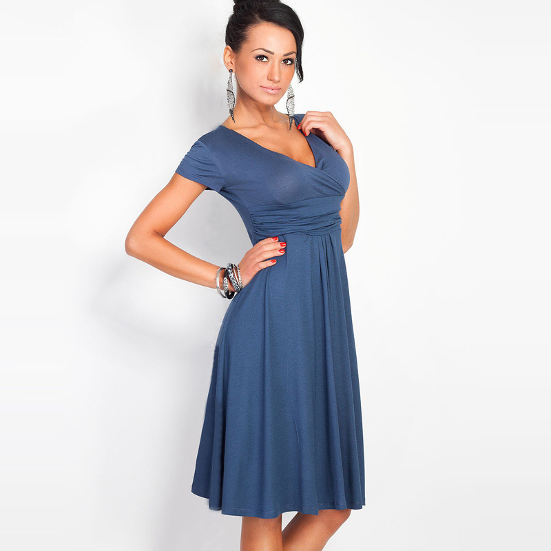 Deep V-Neck Color Block Professional Dssre