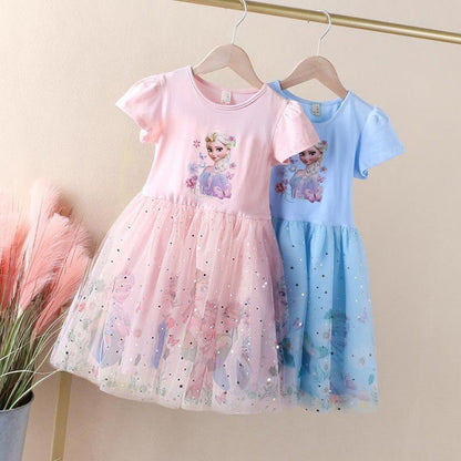 2024 Summer Girls' Princess Dress with Tulle
