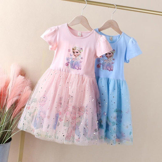 2024 Summer Girls' Princess Dress with Tulle