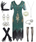 Plus Size 1920s Gatsby Glam Flapper Costume Set