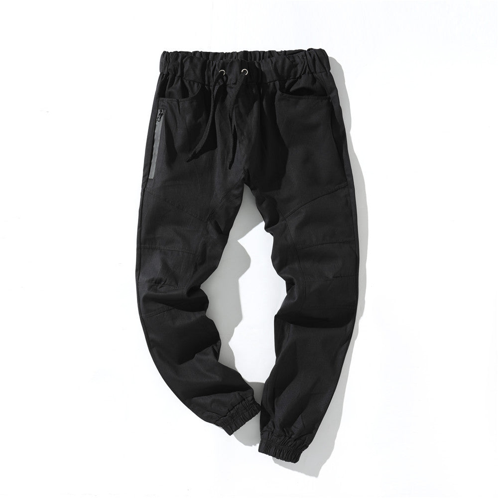 Solid Color Loose Men's Multi-Pocket Tooling Pants