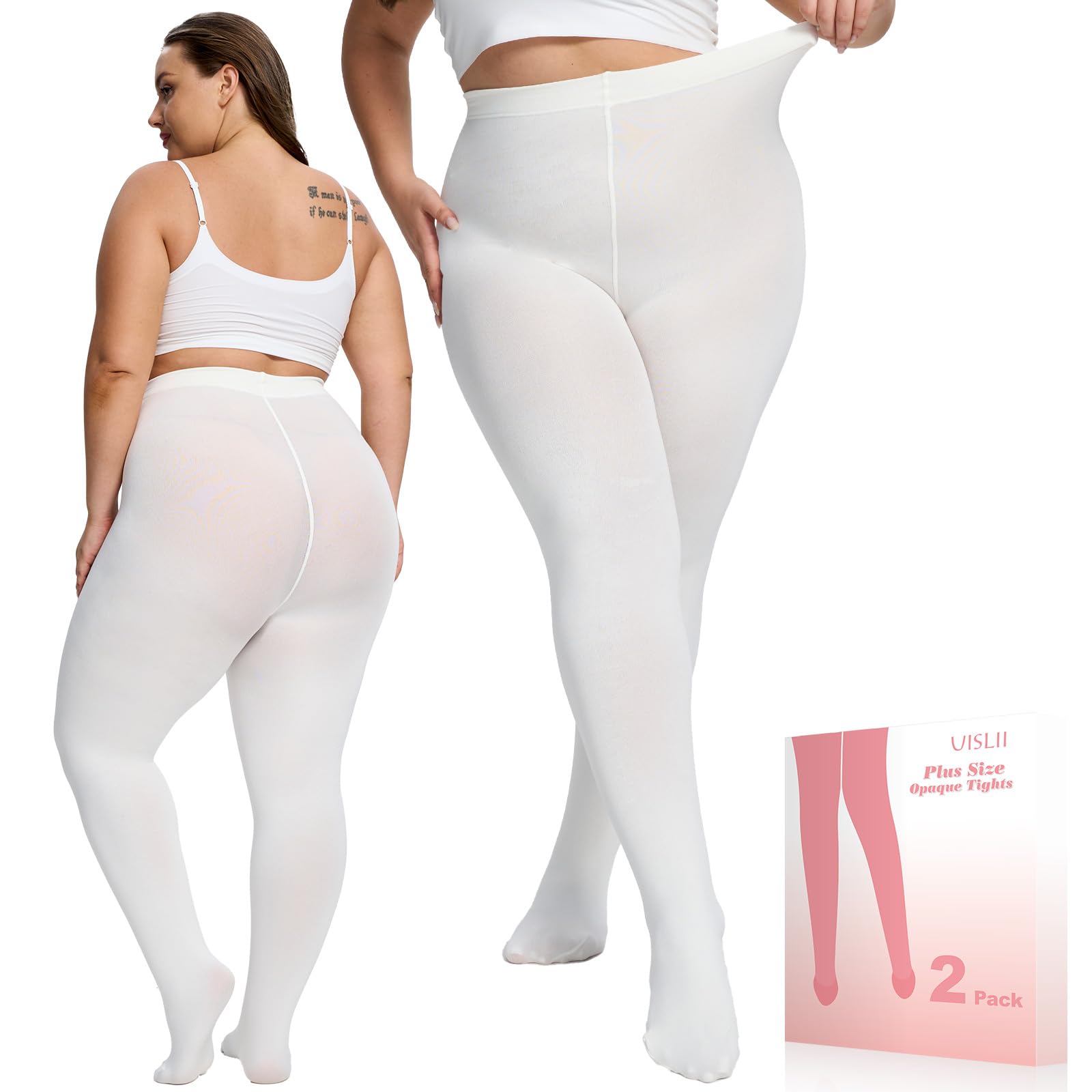 PlusEmbrace High-Waist Tights 2-Pack