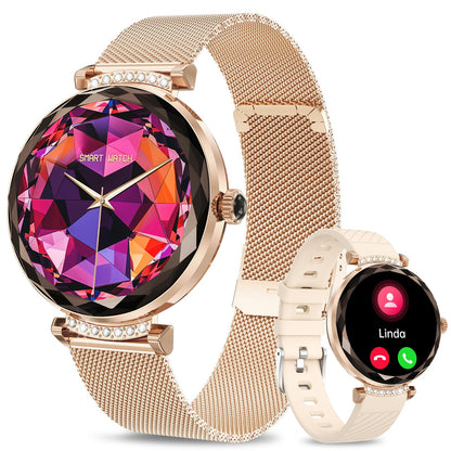Chic AMOLED Call & Fitness Smartwatch - Rose Gold