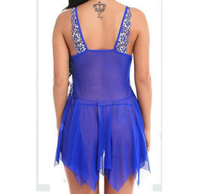 Midnight Charm Plus Size Lace Cami Dress Nightgown