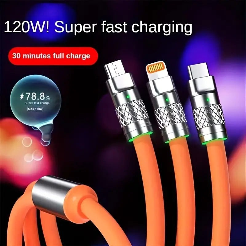 120W Super Fast Charging Cable for iPhone & Android