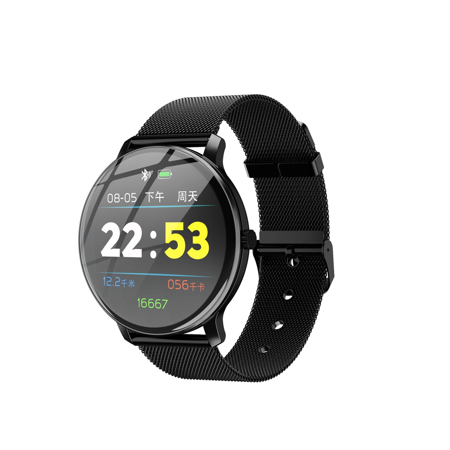 Apple-Compatible Smart Round Waterproof Sports Watch