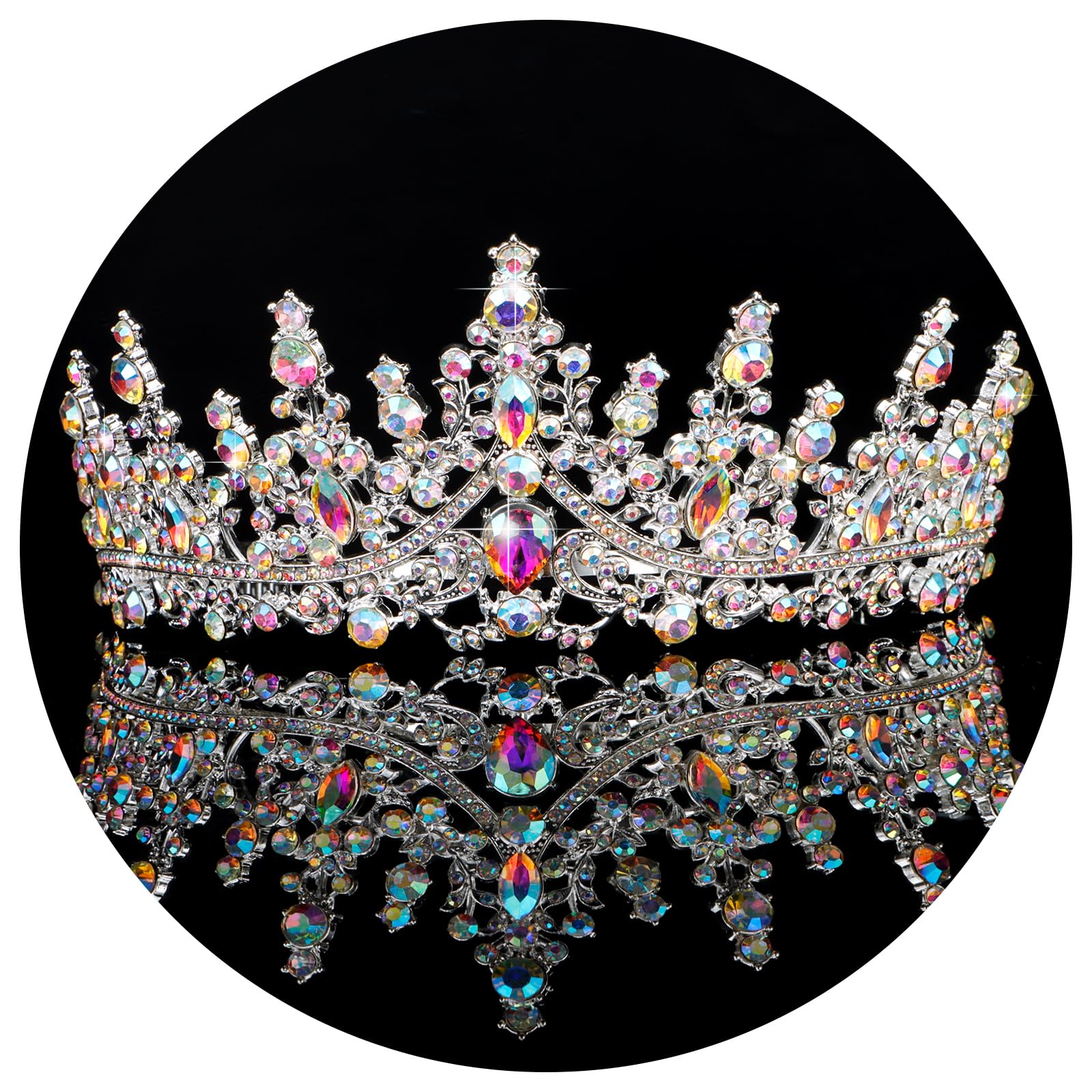 Silver Crystal Wedding Tiara for Women