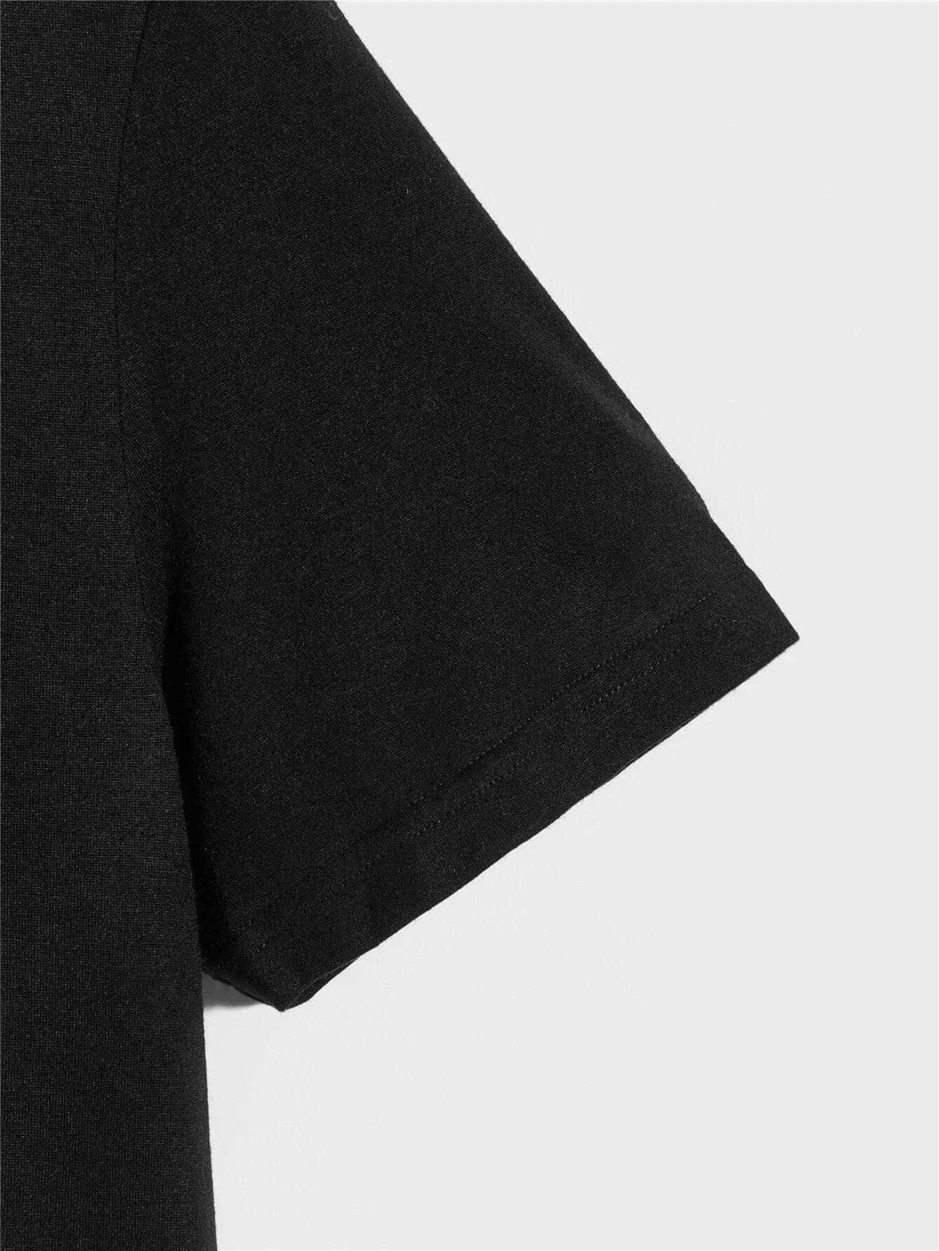 Men's Rose Motif Crew Neck Tee