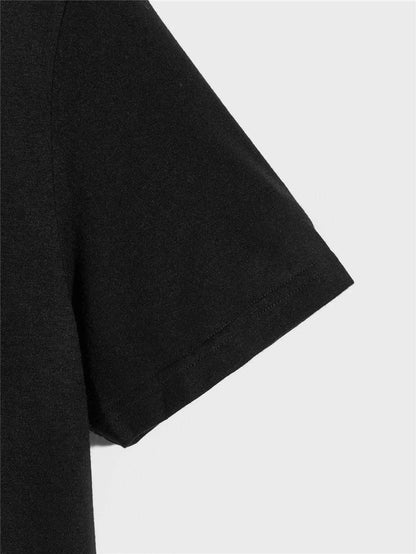 Men's Rose Motif Crew Neck Tee