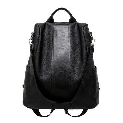 Retro PU Women's Backpack - Large Capacity & Anti-theft