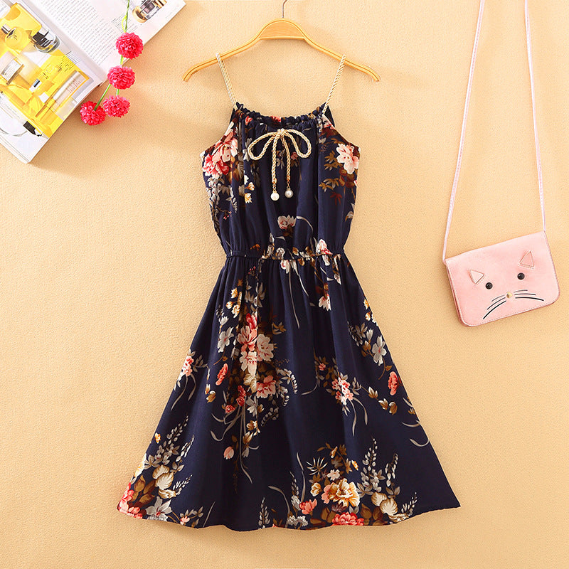 Bohemian Floral Chiffon Maxi Dress for Women