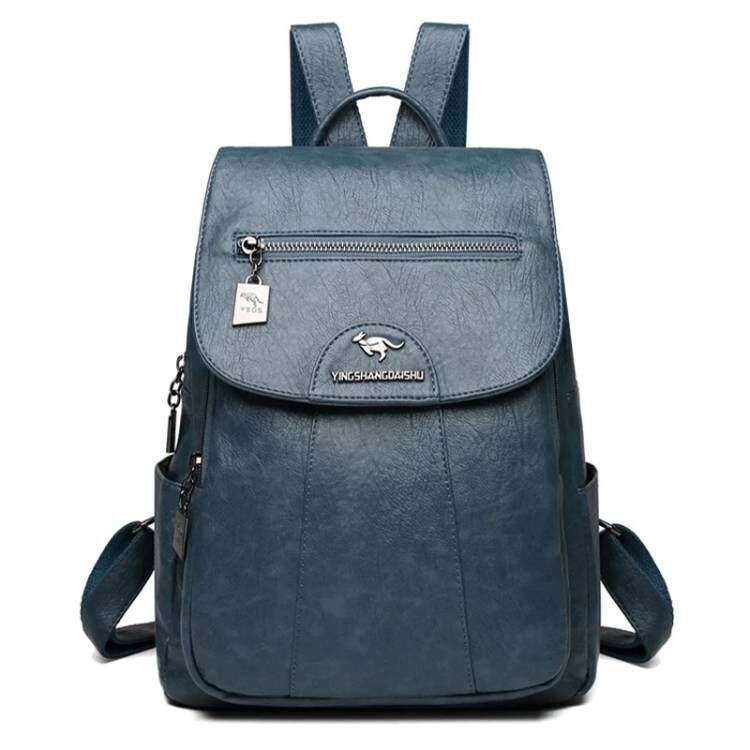 Large Capacity Women's Soft Leather Travel Backpack