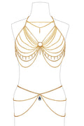Connie Cloris Gold Bikini Body Chains