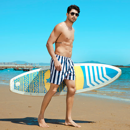 Men's Casual Striped Quick Dry Beach Shorts