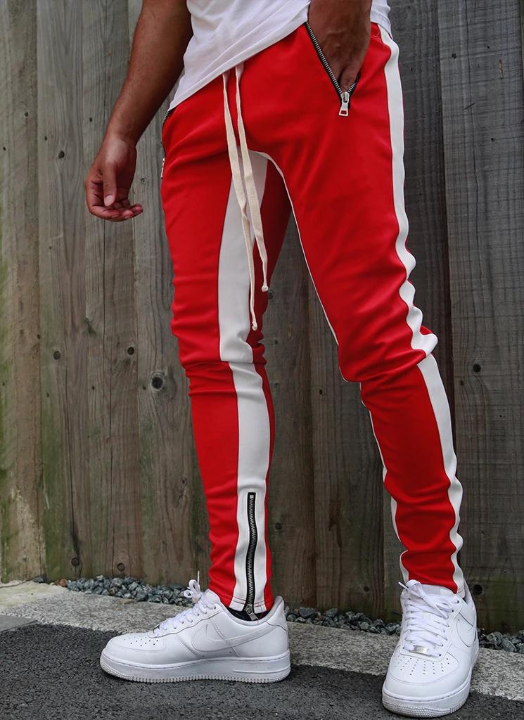 Men's Striped Athletic Pants in Various Colors