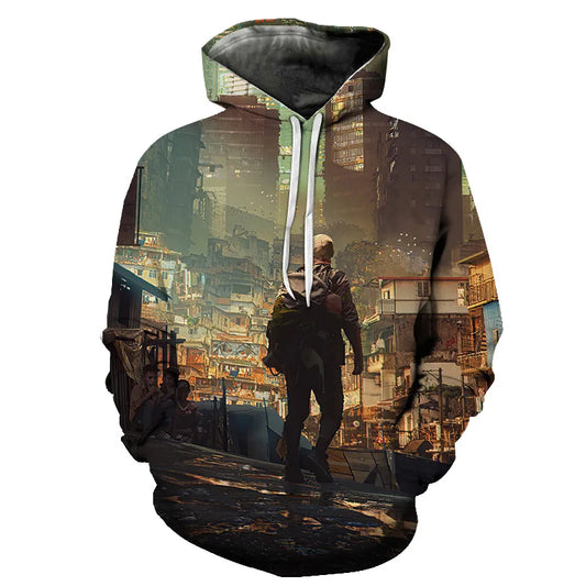3D Printed Men's Oversized Hoodie Pullover (4XL)