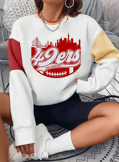Loose-Fit NFL Graphic Long Sleeve Sweatshirt for Women