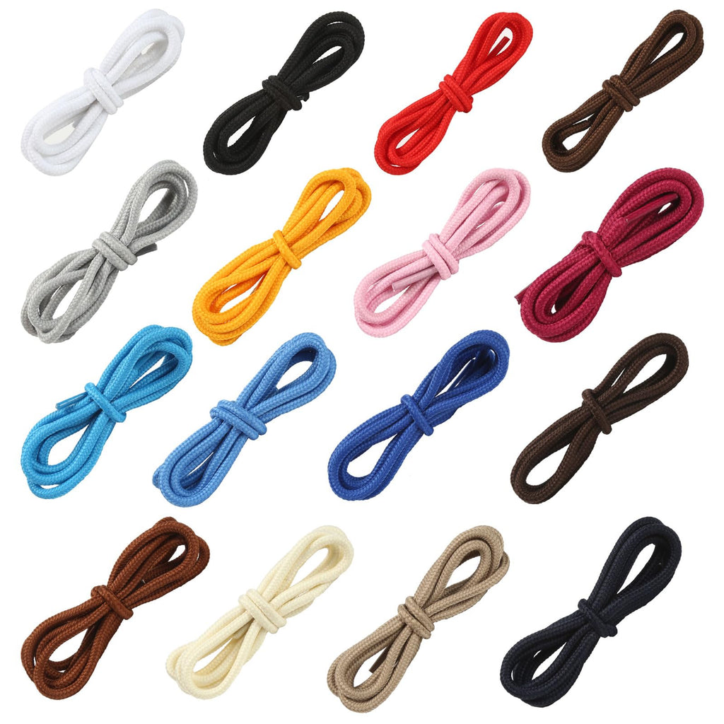 Amerlery 16Pairs Oval Sneaker Laces - 1/4" Multicolor Round Strings
