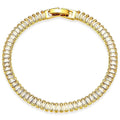 GleamGlimmer 18K Gold Plated Tennis Bracelet