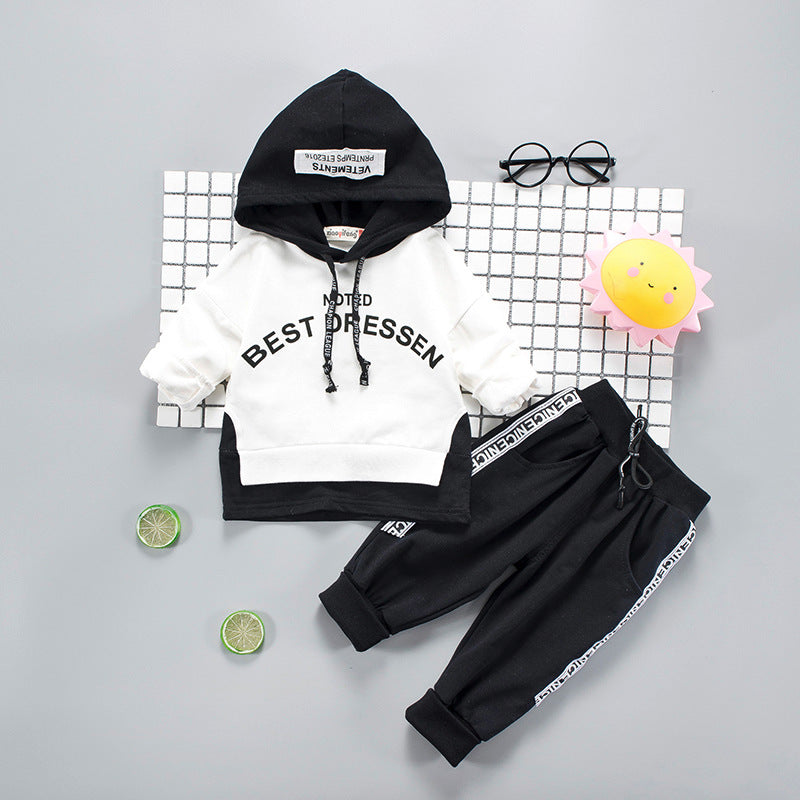 Boys' Fashion Hoodie and Long Pants 2-Piece Set