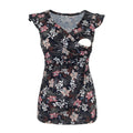 Chic Nursing Maternity Dress with V-Neck