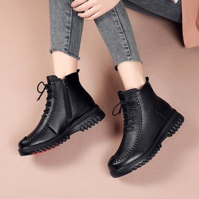 Thick-Soled Women's Winter Martin Boots with Fur 2026