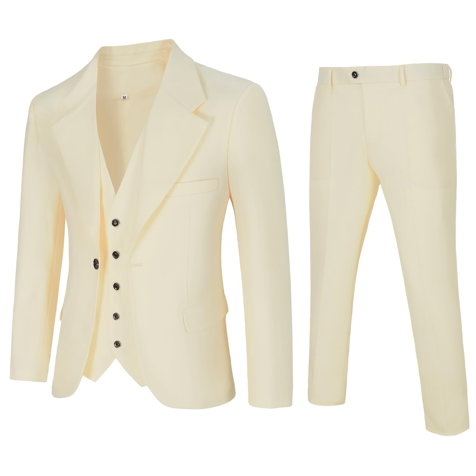 Modern Slim Fit 3-Piece Men's Suit Set