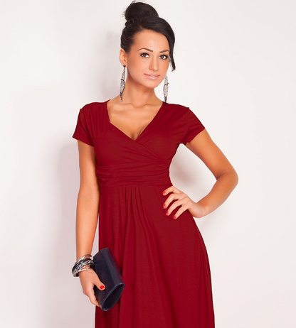 Deep V-Neck Color Block Professional Dssre