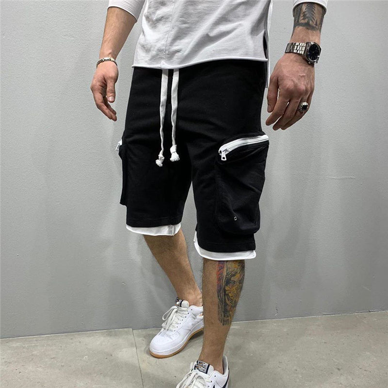 Men's Multi-Pocket Hip-Hop Fitness Five-Point Shorts