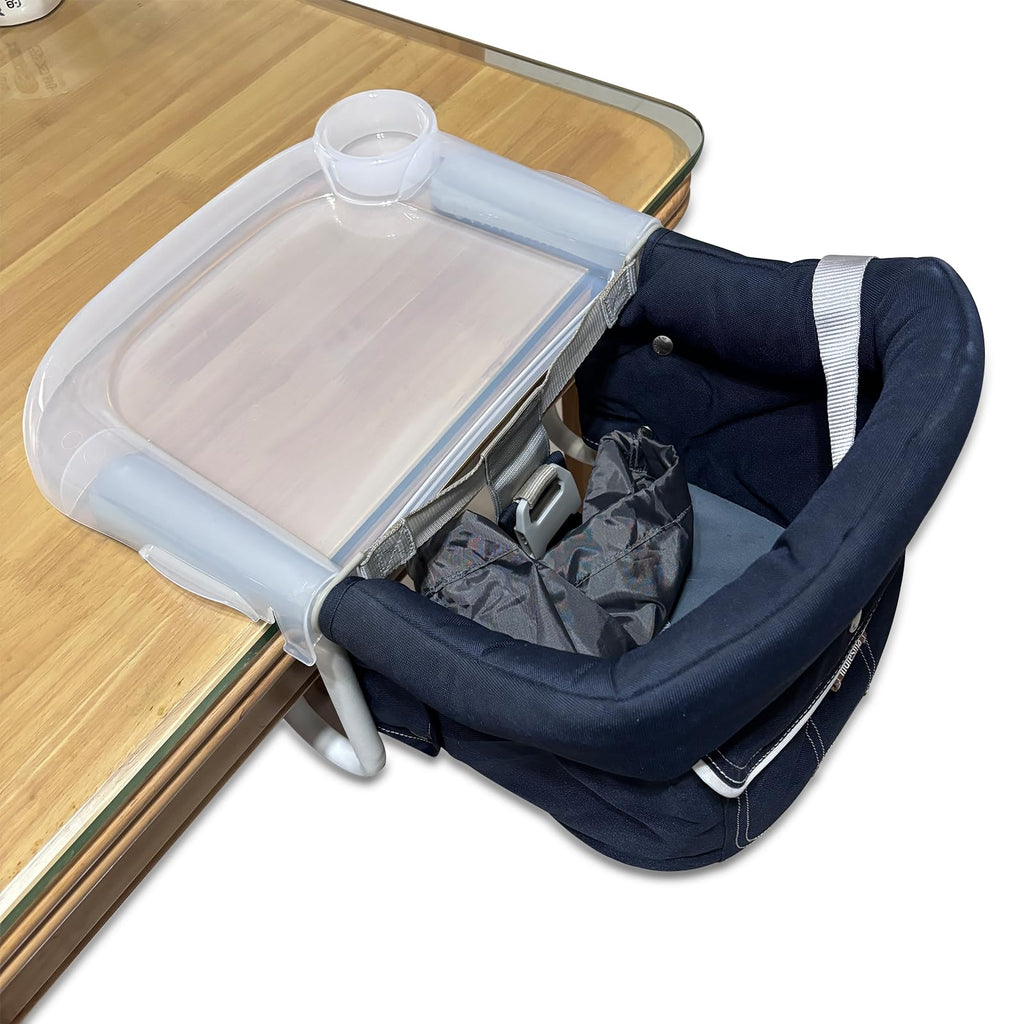 Bcautay Baby Dining Tray Baby Feeding Tray for Inglesina Fast Table Chair Portable Baby Dining Chair Tray for Baby Toddler Perfect for Meal (Clear)
