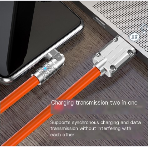 180-Degree Zinc Alloy Fast Charging Cable for Apple & Android
