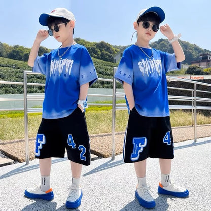 2024 Boys Summer Quick-Dry T-Shirt and Shorts Set