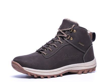 Men's High Top Shoes with Cashmere Lining
