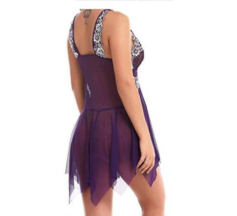 Midnight Charm Plus Size Lace Cami Dress Nightgown