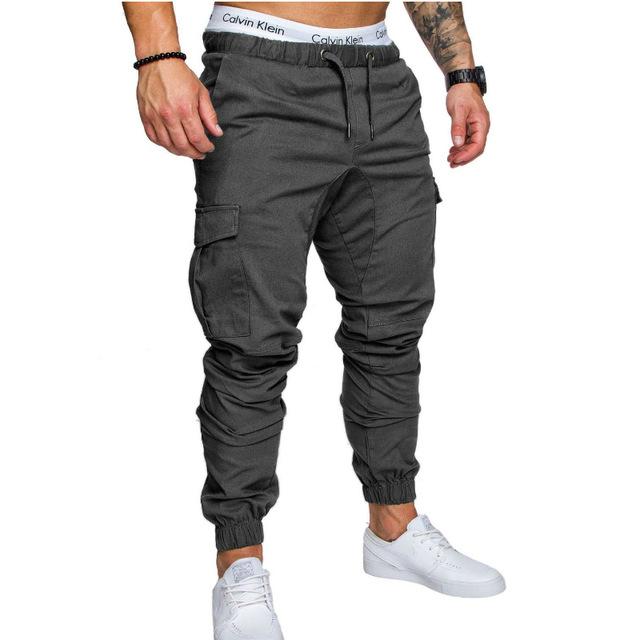 Men's Casual Cargo Pants with Multiple Pockets