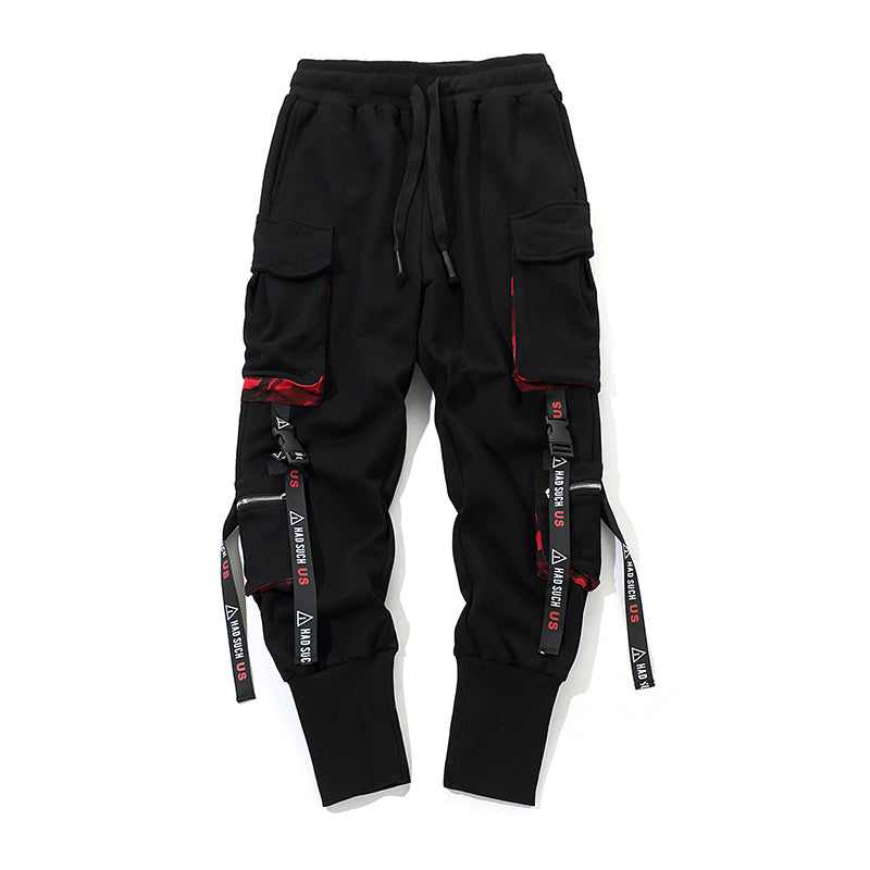 Men's Hip-Hop Cargo Pants with Tapered Cuffs