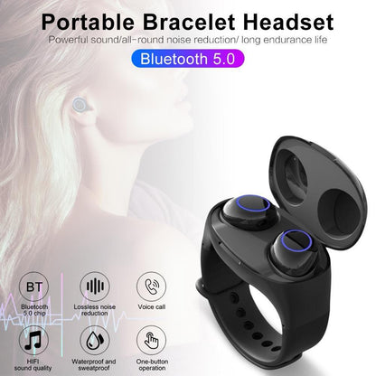 TWS Bluetooth Earbuds with Charging Wristband Case