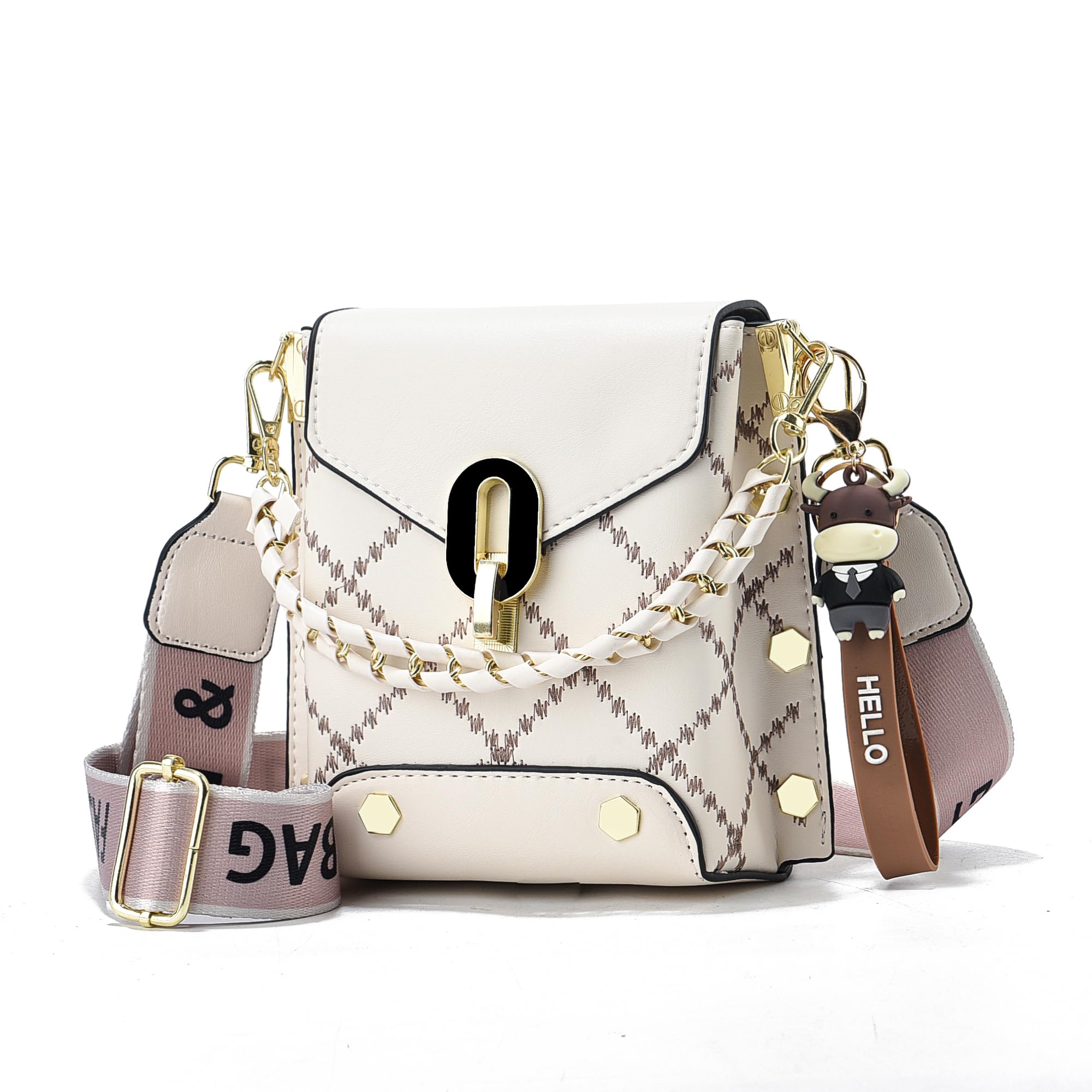 Beige Chic Crossbody Phone Purse