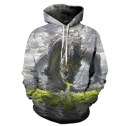 3D Printed Men's Oversized Hoodie Pullover (4XL)