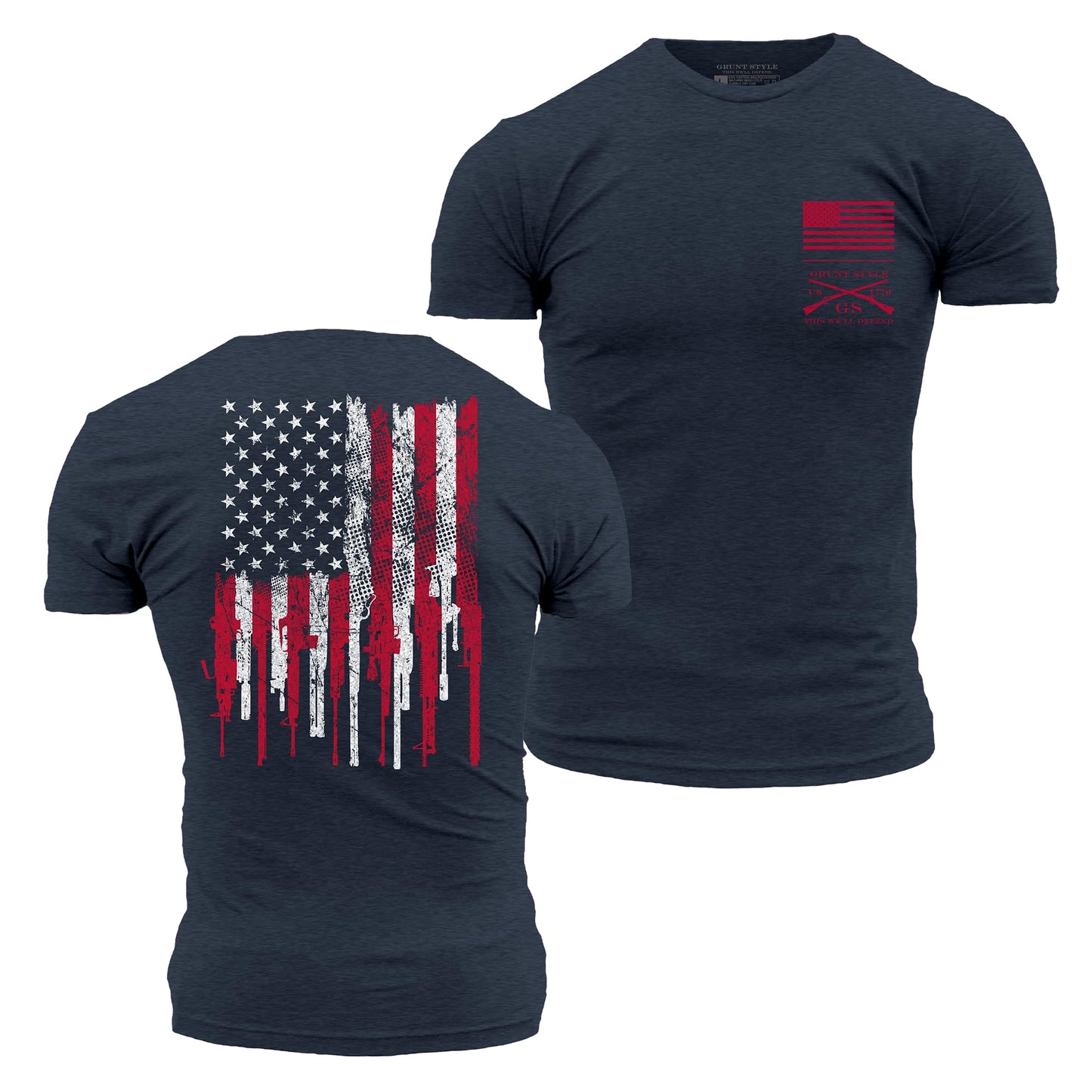 Patriot 2A Stars & Stripes Tee - Midnight Navy XXXX-Large