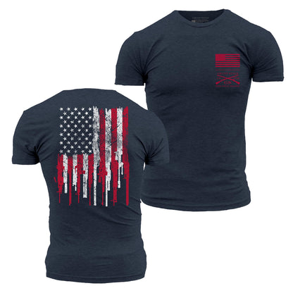 Patriot 2A Stars & Stripes Tee - Midnight Navy XXXX-Large
