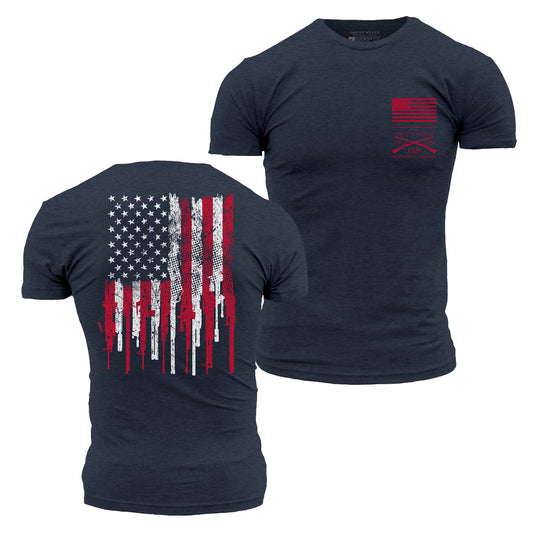 Patriot 2A Stars & Stripes Tee - Midnight Navy XXXX-Large
