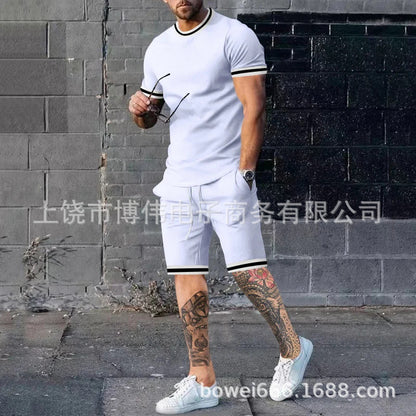Men's 3D Printed Casual Streetwear Shorts & T-Shirt