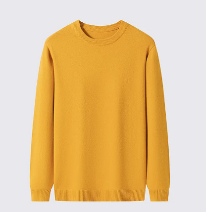 Men's Round-neck Long-sleeved Knitted Sweater